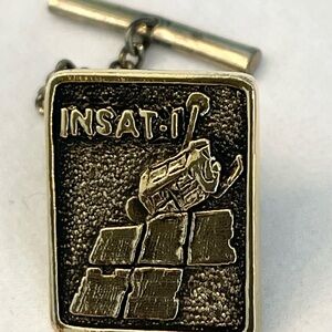 INSAT-1 satellite tie pin with chain & bar attachment
